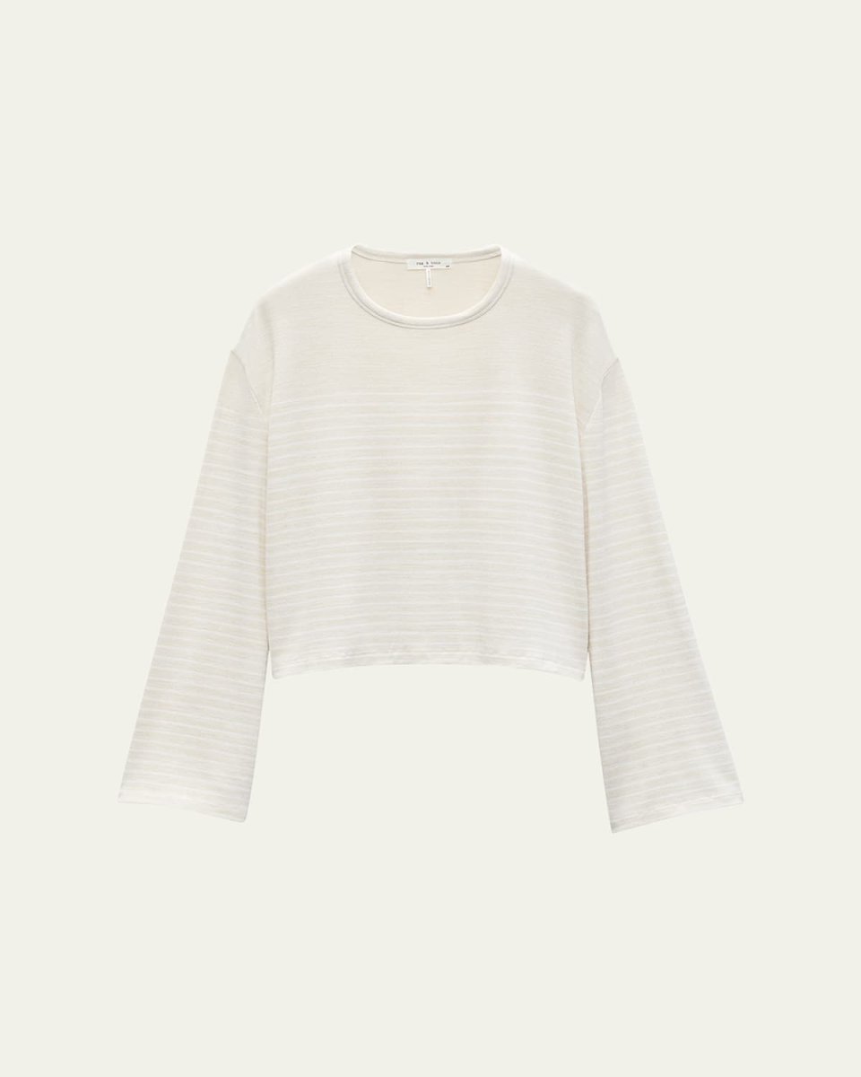 The Knit Stripe Boxy Long-Sleeve T